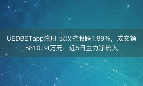 UEDBETapp注册 武汉控股跌1.89%，成交额5810.34万元，近5日主力净流入