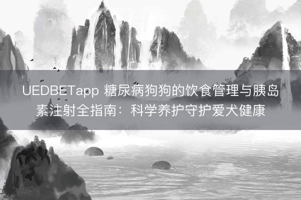 UEDBETapp 糖尿病狗狗的饮食管理与胰岛素注射全指南：科学养护守护爱犬健康