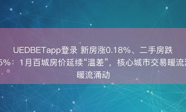 UEDBETapp登录 新房涨0.18%、二手房跌0.85%：1月百城房价延续“温差”，核心城市交易暖流涌动