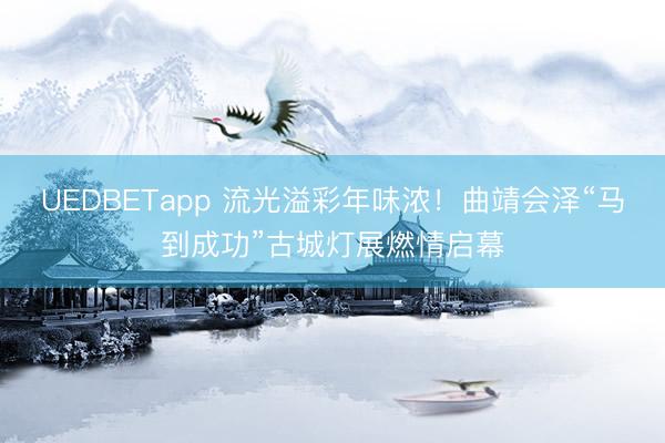 UEDBETapp 流光溢彩年味浓！曲靖会泽“马到成功”古城灯展燃情启幕